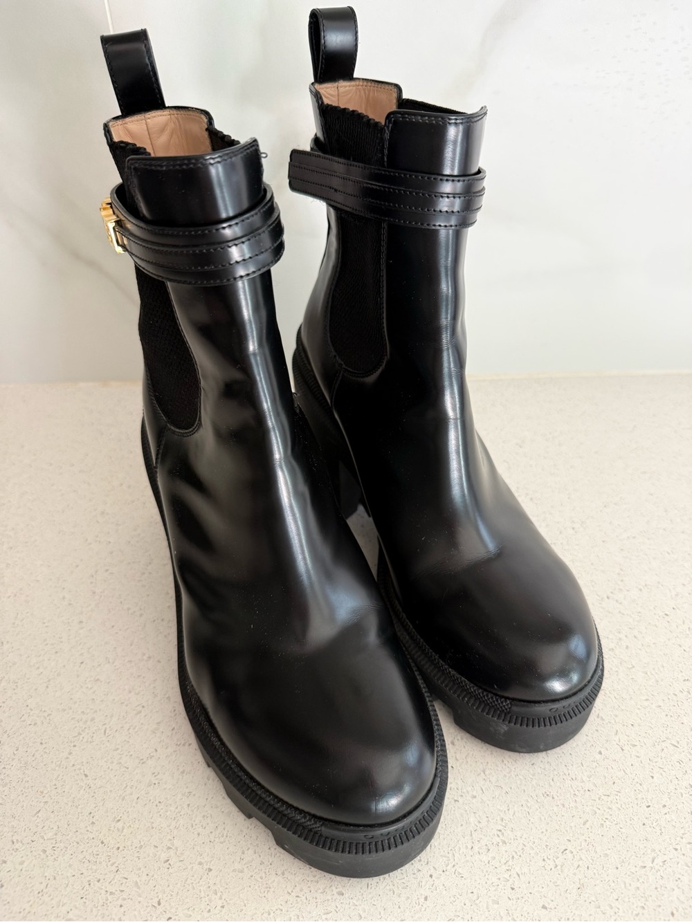 Gucci Trip Chelsea Boot Logo Strap Size EU 40 US 10 - Picture 2 of 9
